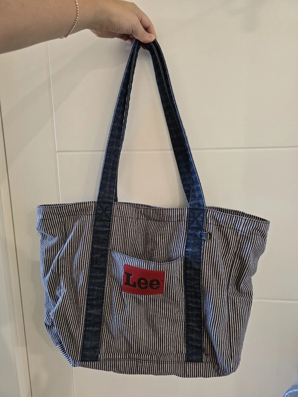 Lee Denim Tote Bag, Hickory Stripe